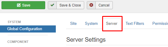 Server settings