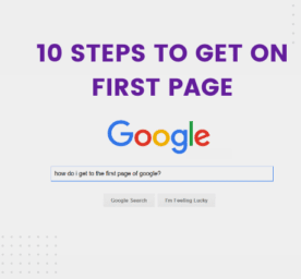 10 steps to get on the first page on google