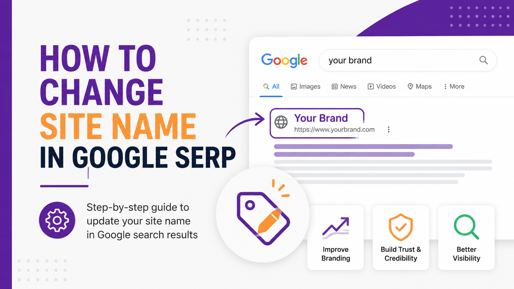 How to change site name in google SERP