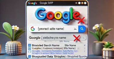 why google displays wrong site name